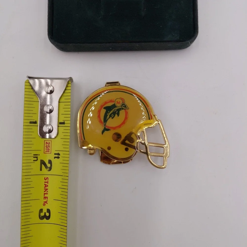 Vtg Miami Dolphins Football Team Helmet Money Clip Holder Metal Fathers Day Gift